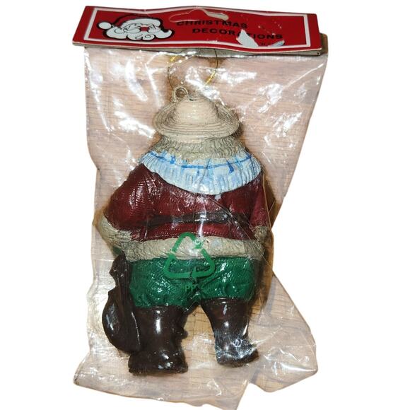 Vintage Lucie‎ Sable Imports Christmas Ornament Santa Violin -New - Picture 2 of 4